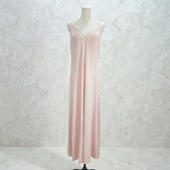 Blush Pink Maxi Slip Dress Lanston Strappy Soft Girl Romantic Cottagecore - Picture 1 of 10
